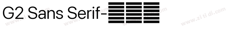 G2 Sans Serif字体转换